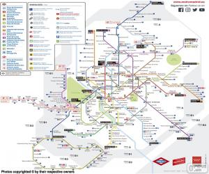 yapboz Madrid metrosu haritası
